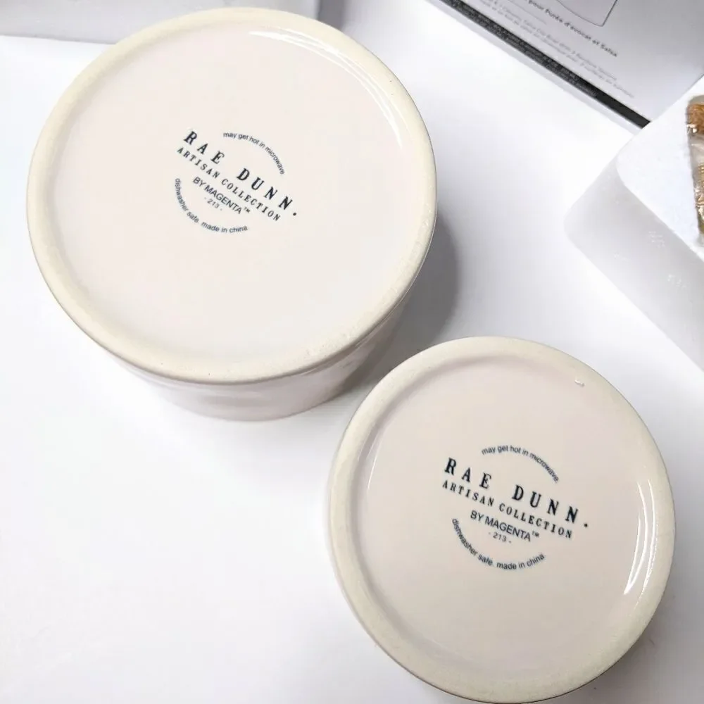 Rae Dunn Artisan Collection Salsa & Guacamole 2 pc Serving Set
